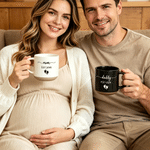 Personalized Footprint 12 oz Ceramic Mug with Title and Date Daily Use Mother's Day Father's Day Gift for Mom Dad