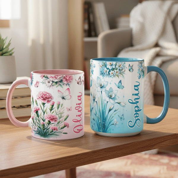 Tasse à café en céramique personnalisée avec nom, usage quotidien, anniversaire, fête des mères, cadeau pour maman, femme.