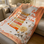 Personalizzato Dio dice che sono nascita fiore farfalla morbida coperta con nome compleanno anniversario regalo per la famiglia amici
