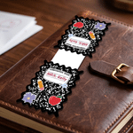 Personalised Retro Multicolour Apple Pencil Notebook Magnetic Wavy Bookmark Clip with Text Teacher Appreciation Birthday Gift for Teachers Book Lovers