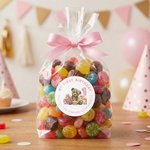 Etiquettes personnalisées en forme d'ours en peluche pour mon premier anniversaire avec nom Décoration de cadeau DIY Baby Shower Birthday Favor pour enfants