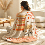 Personalizzato Dio dice che sono nascita fiore farfalla morbida coperta con nome compleanno anniversario regalo per la famiglia amici