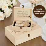 Personalized Love Theme Wooden Keepsake Storage Box with Name and Date Valentine's Day Anniversary Gift for Couple