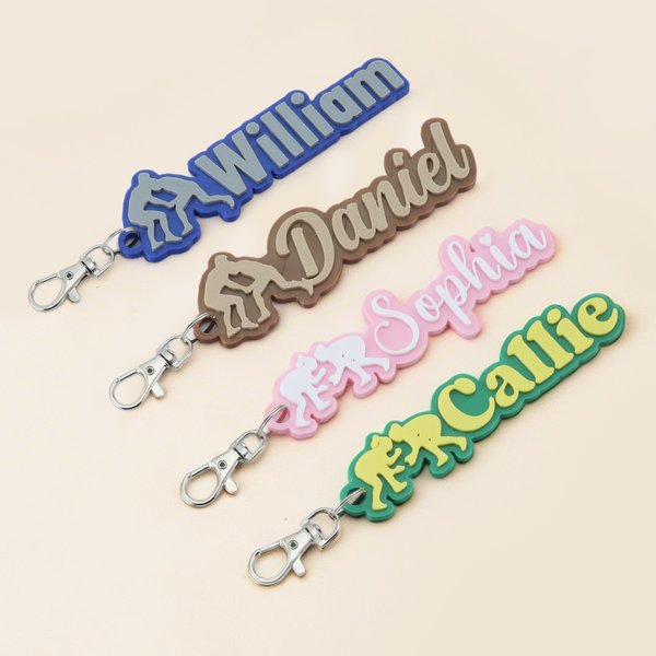 Gepersonaliseerde Multicolor Worstelen 3D-gedrukte naam Tag sleutelhanger terug naar school sportteam apparatuur tas Gift voor de jeugd