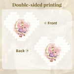 Personalised Love Heart Cartoon Character Moon Building Brick with Name Mother's Day Gift for Mother