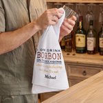 Personalised Bourbon Whiskey Kitchen Towel with Name Kitchen Decor Father's Day Birthday Gift for Father Man
