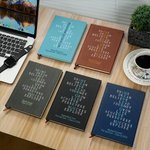 Personalised Never Give Up Motivational Quote A5 Journal Notebook with Name Graduation Gift for Graduates