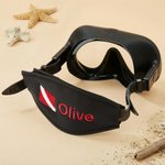 Personalized Embroidered Scuba Dive Flag Mask Strap Cover Name Diving Accessory Daily Use Birthday Gift for Scuba Divers Diving Enthusiasts