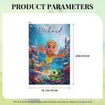 Personalised 3D Cartoon Character Ocean Animals Absorbent Waffle Towel with Hanging Clip Birthday Sports Gift for Family Friends Kids