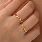 Personalized 1-6 Vines Flowers Birthstones Sterling Silver Ring Dainty Jewelry Birthday Anniversary Mother's Day Gift for Women