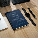 Personalised Never Give Up Motivational Quote A5 Journal Notebook with Name Graduation Gift for Graduates