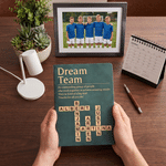 Personalized Crossword Puzzle A5 Journal Notebook with Title Text and Name Daily Use Birthday Gift for Teammates Colleagues