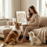 Personalisierte Aquarell Krippe Haustiere Porträt Leinwand Drucke Schiff aus USA Kinderzimmer Dekor neue Baby Ankunft Geschenk für Hund Katze Besitzer