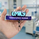Insignia acrílica personalizada con nombre y texto Regalo de la semana de la enfermera para el personal médico de la enfermera