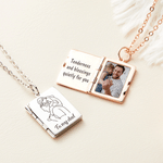 Personalized To My Love Photo Necklace Dainty Jewelry Daily Wear Anniversary Gift for Couples Family