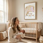 Personalisierte Aquarell Krippe Haustiere Porträt Leinwand Drucke Schiff aus USA Kinderzimmer Dekor neue Baby Ankunft Geschenk für Hund Katze Besitzer