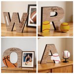 Pelota deportiva personalizada en forma de letra Decoración de escritorio con nombre Decoración para el hogar Regalo de graduación de fin de temporada para jugador amante de los deportes
