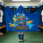 Coperta morbida personalizzata Feel the Drip Soccer Pattern con nome Home Decor Regalo di compleanno del club di calcio per gli amanti del calcio