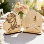 Personlig hjerteblomst som holder hender Skrivebordsdekorasjon med navn Jubileum Morsdagsgave til mor Familie