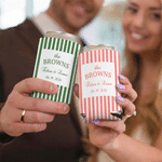 Sac à main personnalisé pour canettes de bière avec nom, titre et date Cadeau de mariage pour jeunes mariés