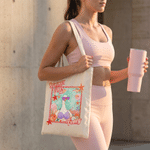 Personalized Raccoon Goose Summer Vibes Large Capacity Canvas Bag with Name Vacation Travel Birthday Gift for Best Friend Mom Sister