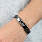 Braccialetto elastico di allarme medico di emergenza personalizzato da uomo con testo inciso Regalo di compleanno per pazienti affetti da epilessia, diabete e allergie