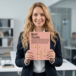 Personalized Crossword Puzzle A5 Journal Notebook with Title Text and Name Daily Use Birthday Gift for Teammates Colleagues