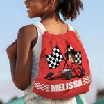 Personalized Cartoon Racing Kid Face Photo Character Quick Dry Oversized Beach Towel with Name Travel Essentials Summer Vacation Gift for Boys Girls