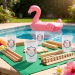 Personalized Mahjong Theme Pink Hydrangea Frosted Plastic Cup with Initial and Name Mahjong Club Birthday Gift for Preppy Girl Mahjong Lover