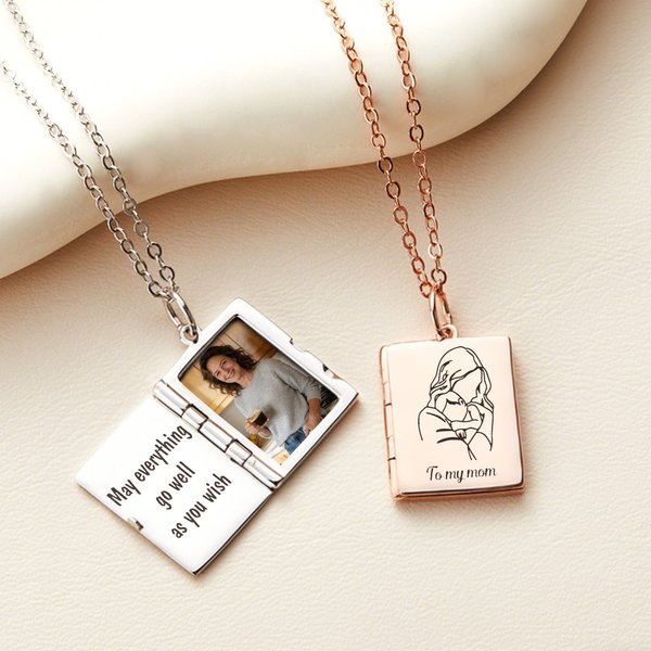 Personalisierte zu meiner Liebe Foto Halskette zierlichen Schmuck täglich tragen Jahrestag Geschenk für Paare Familie
