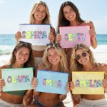 Personalized Artistic Name Waterproof Sandproof Beach Bag Pool Bag Cottage Lake Days for Women