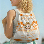 Personalised Hand Drawn Line Cartoon Character Quick Dry Beach Towel and Drawstring Bag with Name Travel Birthday Summer Vacation Gift for Kids Family