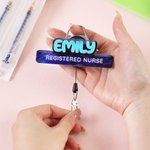 Insignia acrílica personalizada con nombre y texto Regalo de la semana de la enfermera para el personal médico de la enfermera