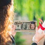 Personalised Graduation Cap Photo Wooden Money Holder with Name and Year Graduation Ceremony Party Gift for Classmates Friends Graduates