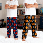 Personalized Multicolor Ball Soft Pajama Pants with Name World Cup Birthday Gift for Woman Man Kid