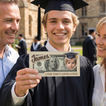 Personalised Graduation Cap Photo Wooden Money Holder with Name and Year Graduation Ceremony Party Gift for Classmates Friends Graduates