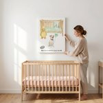 Personalisierte Aquarell Krippe Haustiere Porträt Leinwand Drucke Schiff aus USA Kinderzimmer Dekor neue Baby Ankunft Geschenk für Hund Katze Besitzer
