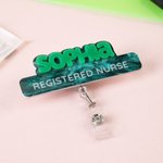 Insignia acrílica personalizada con nombre y texto Regalo de la semana de la enfermera para el personal médico de la enfermera