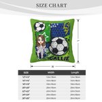 Taie d'oreiller personnalisée en forme de graffiti avec nom Cadeau pour les amoureux du football