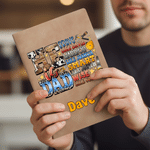 Personalised He is Dad Bible Verses A5 A6 PU Leather Notebook with Name Father's Day Birthday Gift for Father Grandfather