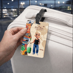 Personalisierte 3D Cartoon Reise Charakter Gepäckanhänger mit Namen Reise Essentials Geburtstag Geschenk für Familie Freund