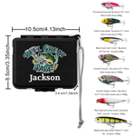 Personalized Reel Great Dad Fishing Theme Metal Fishing Lure and Tool Box Set with Name Daily Fishing Father's Day Gift for Father Fishing Lovers