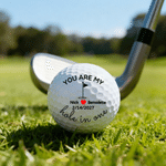Personalized Hole In One Golf Ball with Name and Date Funny Father's Day Birthday Gift for Couples Golf Lovers