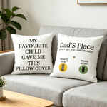 Personalisierte Don't Get Too Comfortable Soft Throw Pillow Cover mit Text und Lagerung Taschen Home Decor Vatertag Geschenk für Papa