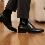 Personalized Embroidered Monogram 100% Cotton Men's Socks with Name Wedding Party Gift for Business Man Officer Groomsman Groom