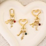 Spersonalizowany brelok do kluczy Birthstone Birthstone Flower Heart z inicjałem do codziennego użytku Prezent urodzinowy na Dzień Matki dla mamy, dziewczyny i kobiety