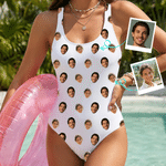 Personalized Funny Face Photo Woman Bikini Swimsuit Beach Essential Summer Vacation Pool Party Gift for Woman