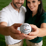 Personalized Hole In One Golf Ball with Name and Date Funny Father's Day Birthday Gift for Couples Golf Lovers