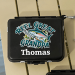 Personalized Reel Great Dad Fishing Theme Metal Fishing Lure and Tool Box Set with Name Daily Fishing Father's Day Gift for Father Fishing Lovers