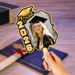 Personalized Graduation Cap Photo Flash Card Graduation Fan with Name Graduation Gift for Class of 2026